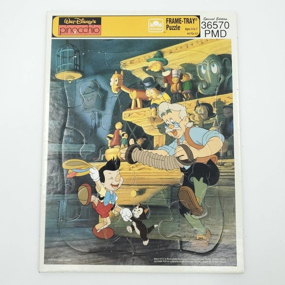 Disney Pinocchio Golden Frame-Tray Puzzle - Picture 6 of 6